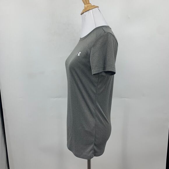 Under Armour Shirt Womens XS Extra Small Gray Velocity Crew Loose Heatgear Tee - Picture 4 of 12